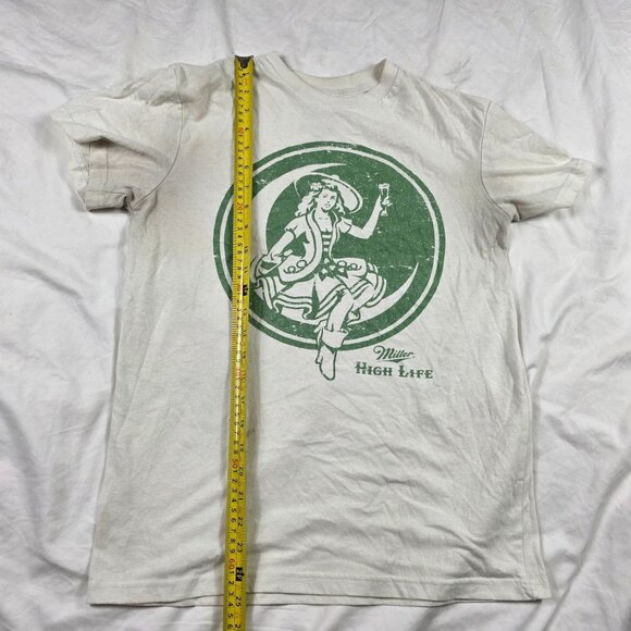 Miller High Life Womens XS White Shirt Casual Going Out Outdoors Short Sleeve - Picture 8 of 9